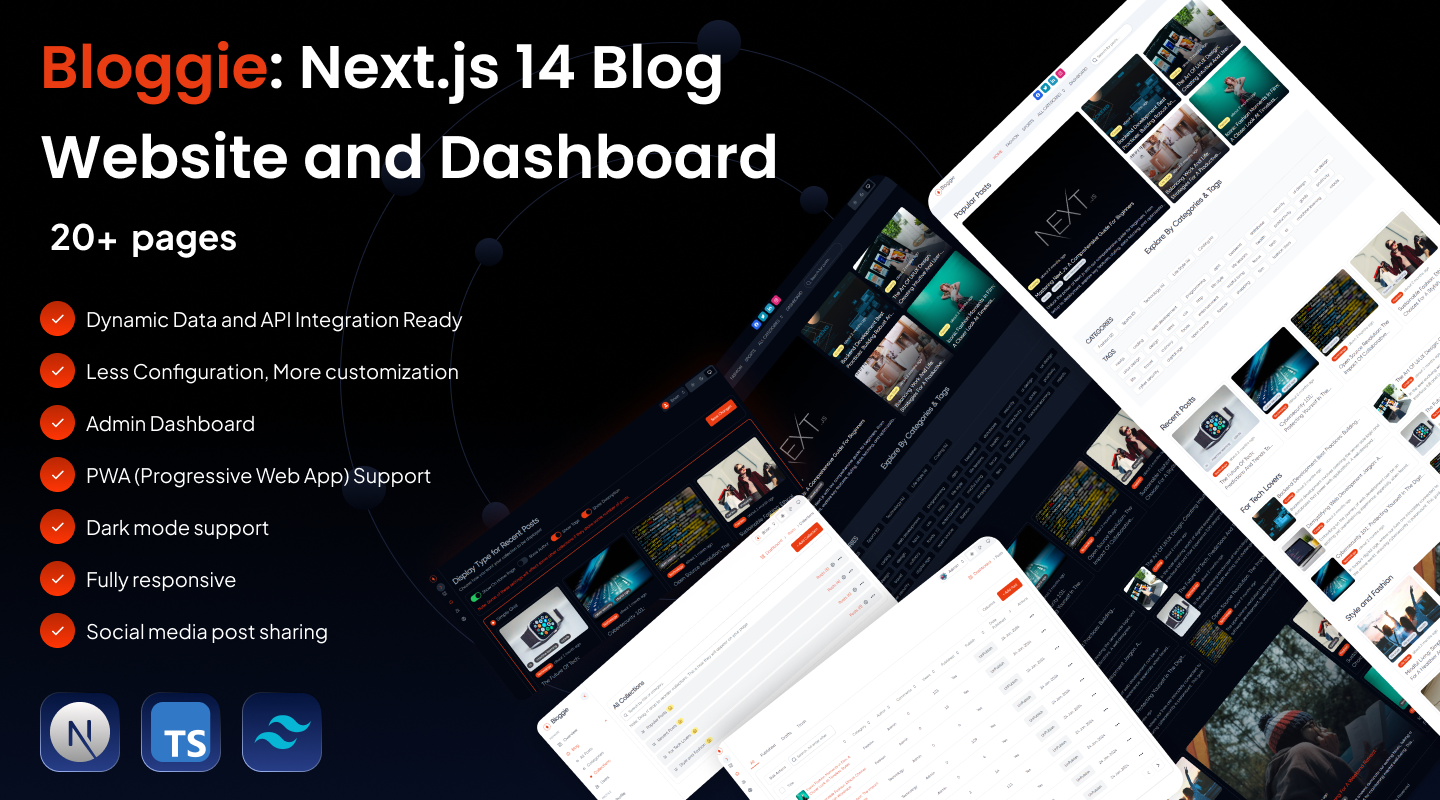 Bloggie: Next.js 14 Blog  Website and Dashboard